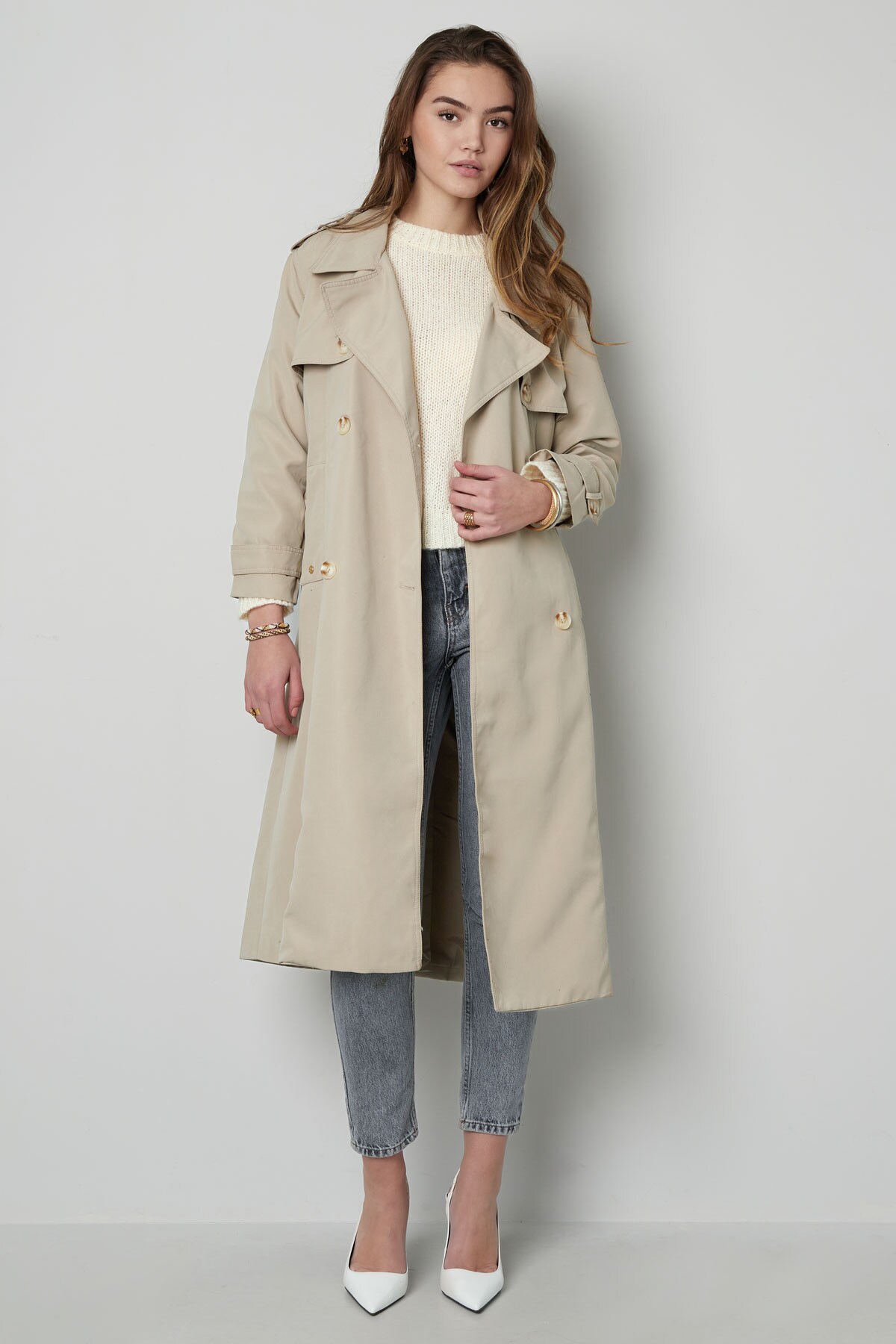 Trench long basique - beige L h5 Image3